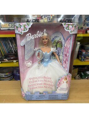 Mattel Princess Bride Barbie Doll 2000  White Blue Pink 28251
